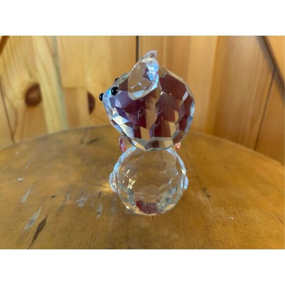 4" Crystal Bear with Ruby Red Heart (8632) - Picture 2 of 6